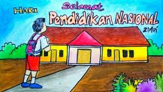 Menggambar Tema Hari Pendidikan Nasional