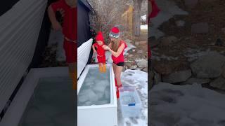 Walkin on ICE #icequeen #icebath #coldplunge #ice #mom #cute #matching #funny #cold #pregnant