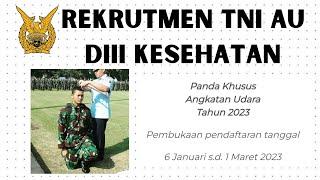 Rekrutmen Tentara Nasional Indonesia Angkatan Udara TNI AU KHUSUS KESEHATAN 2023