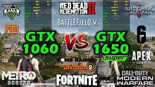 GTX 1060 6GB vs GTX 1650 Super  12 Games Tested - Side by Side + Benchmarks