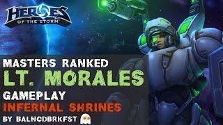 Heroes of the Storm Ranked Game - Lt. Morales Medic Sustain Build - Infernal Shrines