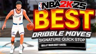 The BEST DRIBBLE MOVES & ANIMATIONS + QUICK STOP TUTORIAL on NBA 2K25 SEASON 1