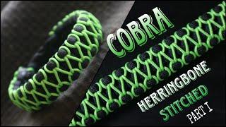 PART 1 HOW TO MAKE COBRA KNOT WITH HERRINGBONE STITCHED PARACORD BRACELET EASY PARACORD TUTORIAL