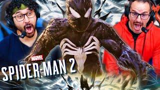 Marvels SPIDER-MAN 2 GAMEPLAY REVEAL TRAILER REACTION Venom  Kraven The Hunter  Lizard