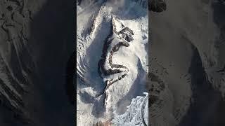 The snow-capped mountains I discovered during aerial photography what do they look like  #shorts