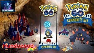 Roggenrola Community Day  Hundo  Gigalith  100% IV  Evolution  Pokémon Go  #shorts