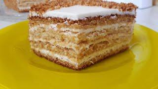 ПОСТНЫЙ МЕДОВЫЙ Торт за 30 минут МЕДОВИК НА СКОРУЮ РУКУ К ЧАЮ ТАЮЩИЙ ВКУСНЫЙ ПОСТНЫЙ Honey Cake
