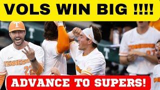 VOLS WIN BIG ADVANCE TO SUPERS TENNESSEE BASEBALL SOUTHER MISS BASEBALL NCAA REGIONALS