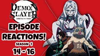 DEMON SLAYER EPISODE REACTIONS  Season 1 Episodes 14-16
