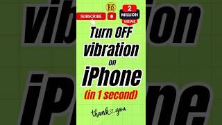 How to Turn Off Vibration On iPhone #shortsfeed #smartphone #ios18