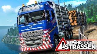 ETS 2 IM VOLVO auf gefährlichen Straßen am ABHANG in Bergen #10  EURO TRUCK SIMULATOR 2