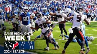 Houston Texans vs. Indianapolis Colts  NFL 2024 Week 1 Game Highlights