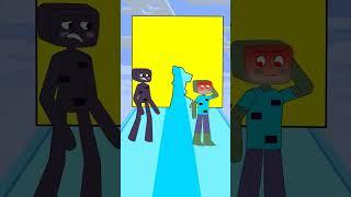 Let Help Enderman Girl Get Steve Man #roblox #minecraft #animation #dance