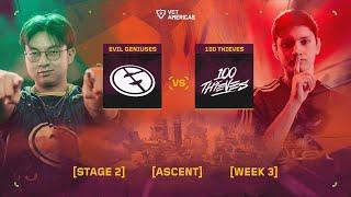 Evil Geniuses vs 100 Thieves - VCT Americas Stage 2 - W3D3 - Map 3