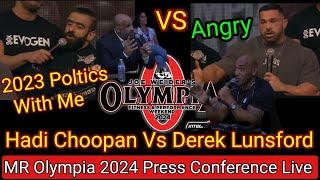 Mr Olympia 2024 Press Conference.Hadi Choopan Vs Derek Lunsford Angry 