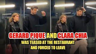 Gerard Pique and Clara Chia leaving the restaurant Restaurant owner refusing to serve them?