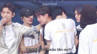 got7 crying while saying goodbye