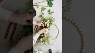 How to make a wood bead wreath for spring 