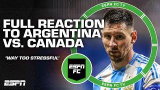 FULL REACTION Argentina made win vs. Canada WAY MORE stressful than it need to be - Moreno 