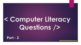 computer literacy test questions and answers Part 2