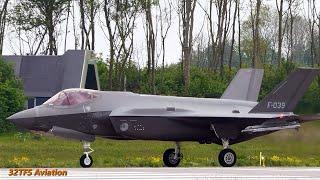 4K Netherlands AF F35s Morning Wave Takeoff at Leeuwarden