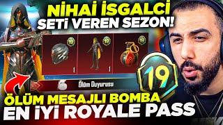 YENİ SEZON 19 GELDİ  NİHAİ SET VE ÖLÜM MESAJLI BOMBA VEREN İLK ROYALE PASS EFSANE  PUBG MOBILE