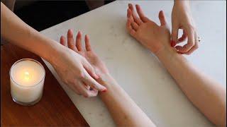 ASMR  Arm wrist & hand scratching massage and light brushing *whisper*