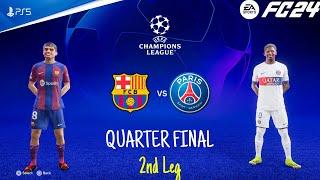 FC 24 - Barcelona Vs PSG - Quarter Final 2nd Leg  UEFA Champions League 2324  PS5™ 4K60