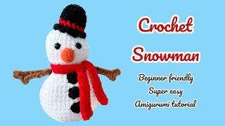 Crochet ️ snowman Christmas crochet makes beginner friendly Amigurumi tutorial