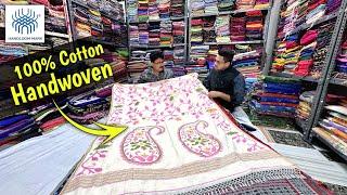 100% Cotton Handloom Pure Resham Handwoven Matka Silk Tussar Silk Pure Linen Mercerised Khaadi