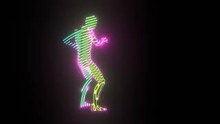 #Футаж неоновый образ человека танцует ◄4K•HD► #Footage neon image of a man dancing