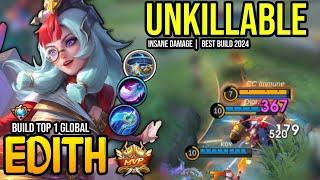 EDITH BEST BUILD 2024  BUILD TOP GLOBAL EDITH GAMEPLAY  MOBILE LEGENDS