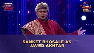 Sanket Bhosale as Javed Akhtar at Smule Mirchi Music Awards 2022