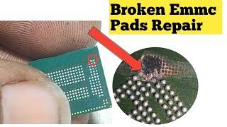 How To Fix Broken Pads On Emmc Ic  Jumper On Ic Pads Emmc And Cpu Repair  Repair Emmc Damage Pads