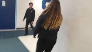 Girl chases dude throwin hands CRAZY AF BUT HALARIOUS