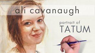 Warm Watercolor Portrait  Real Time Step by Step Painting