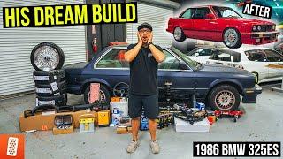 Surprising our EMPLOYEE with his DREAM CAR BUILD Full Transformation  BMW E30 1986 325es