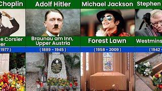 Tombstones of the most famous people who died