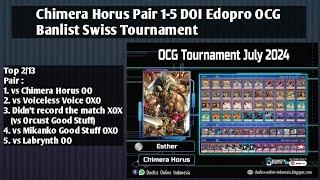 Top 213 Chimera Horus Pair 1-5 Duelist Online Indonesia Edopro OCG Banlist 2024.07 Swiss Tournament