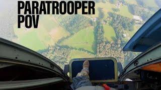 RAW VIDEO See paratroopers POV as he steps into the air