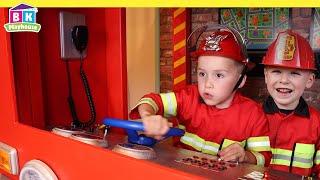 Pretend Play Fire Truck Rescue Missions  Fire Safety for Kids