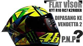 Cara Pasang Flat Visor KYT R10 RC7 K2Rider di KYT Vendetta 2