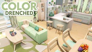 Color Drenched Apartment  The Sims 4 Speed Build Apartment Renovation