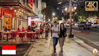 Surabaya Downtown Night Walk Kota Terbesar Kedua di Indonesia yang Ramai 4K HDR