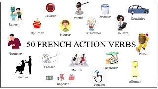 50 Action verbs in French with pictures