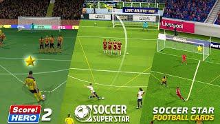 SCORE HERO 2 vs SOCCER SUPER STAR vs SOCCER STAR 2021 FOOTBALL CARDS  COMPARISON