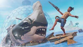 The World Has Flooded and There Are Sharks Everywhere - Raft Full Playthrough