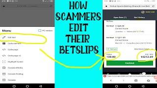 How To Edit Betslip  How Scammers edit their bet slips