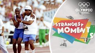 The Story of Derek Redmonds Iconic Olympic Moment  Strangest Moments