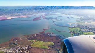 United 501 LAX-SFO landing Los Angeles San Francisco California Boeing 737-800 N87507